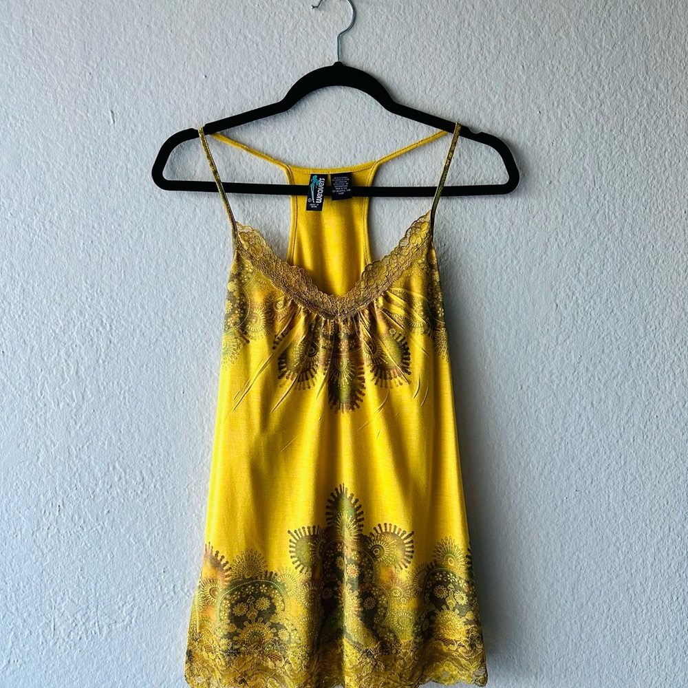 Weavers Yellow Camisole with Lace Detail